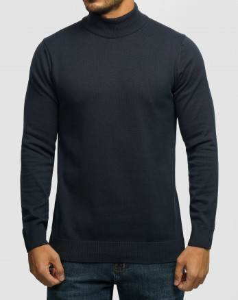 خرید و قیمت پلیور یقه 5 سانت ساده مردانه سرمه ای 24350108