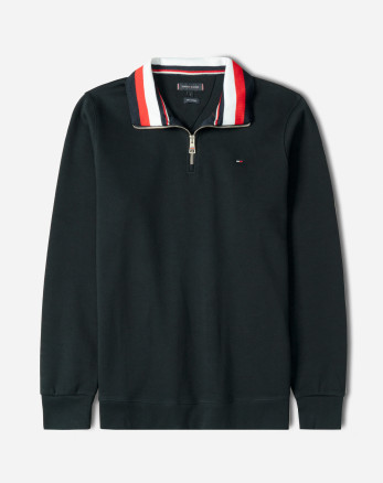 خرید و قیمت پولوشرت آستین بلند نیم زیپ مردانه سرمه ای 84486119