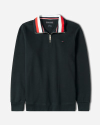 خرید و قیمت پولوشرت آستین بلند نیم زیپ مردانه سرمه ای 84486119