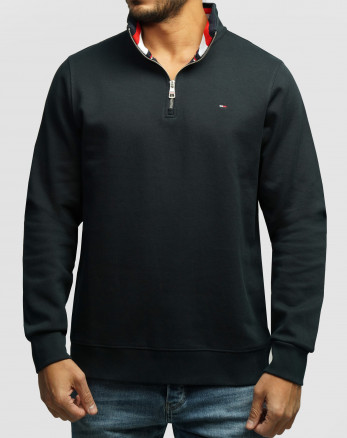 خرید و قیمت پولوشرت آستین بلند نیم زیپ مردانه سرمه ای 84486119