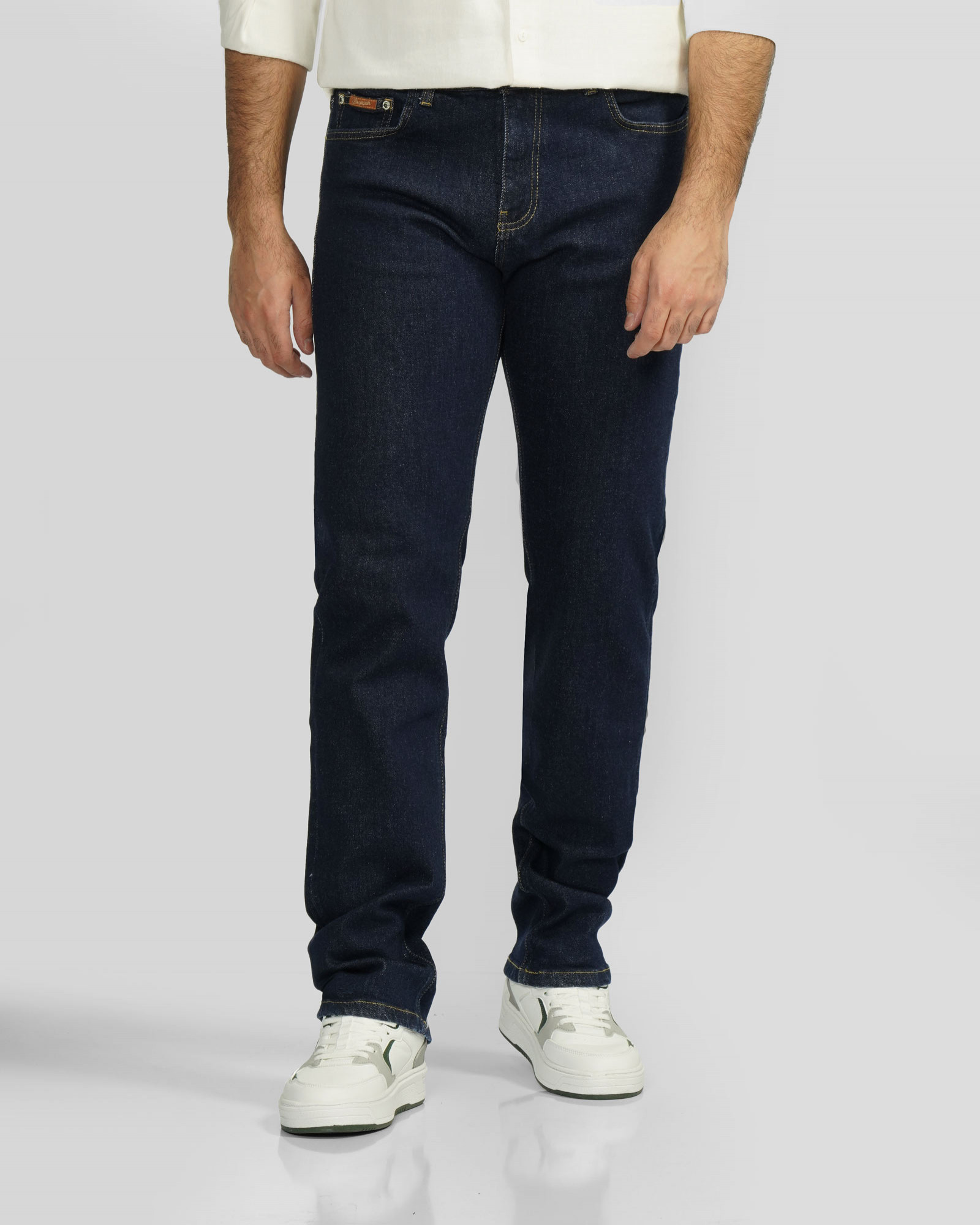 شلوار جین رگولار (Regular) ساده مردانه سرمه ای 24412260