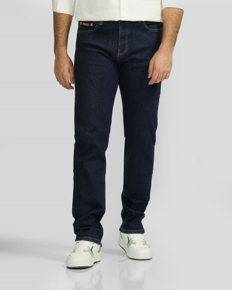 شلوار جین رگولار (Regular) ساده مردانه سرمه ای 24412260