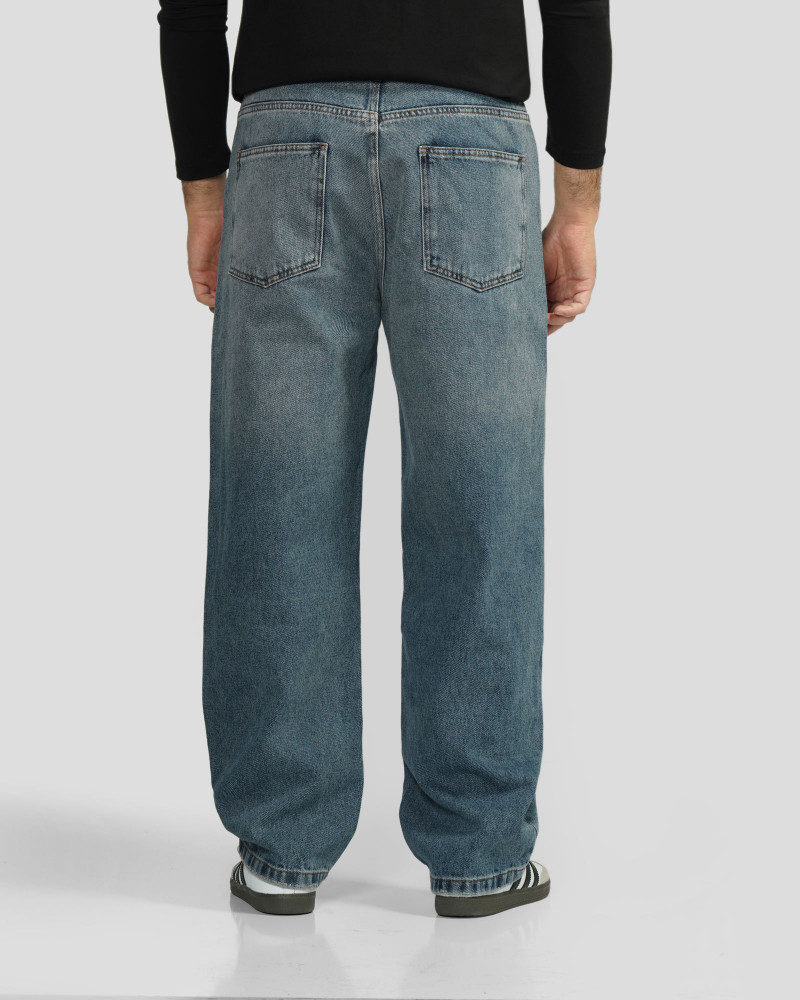 شلوار جین بگ (Baggy) ساده مردانه آبی 24424818