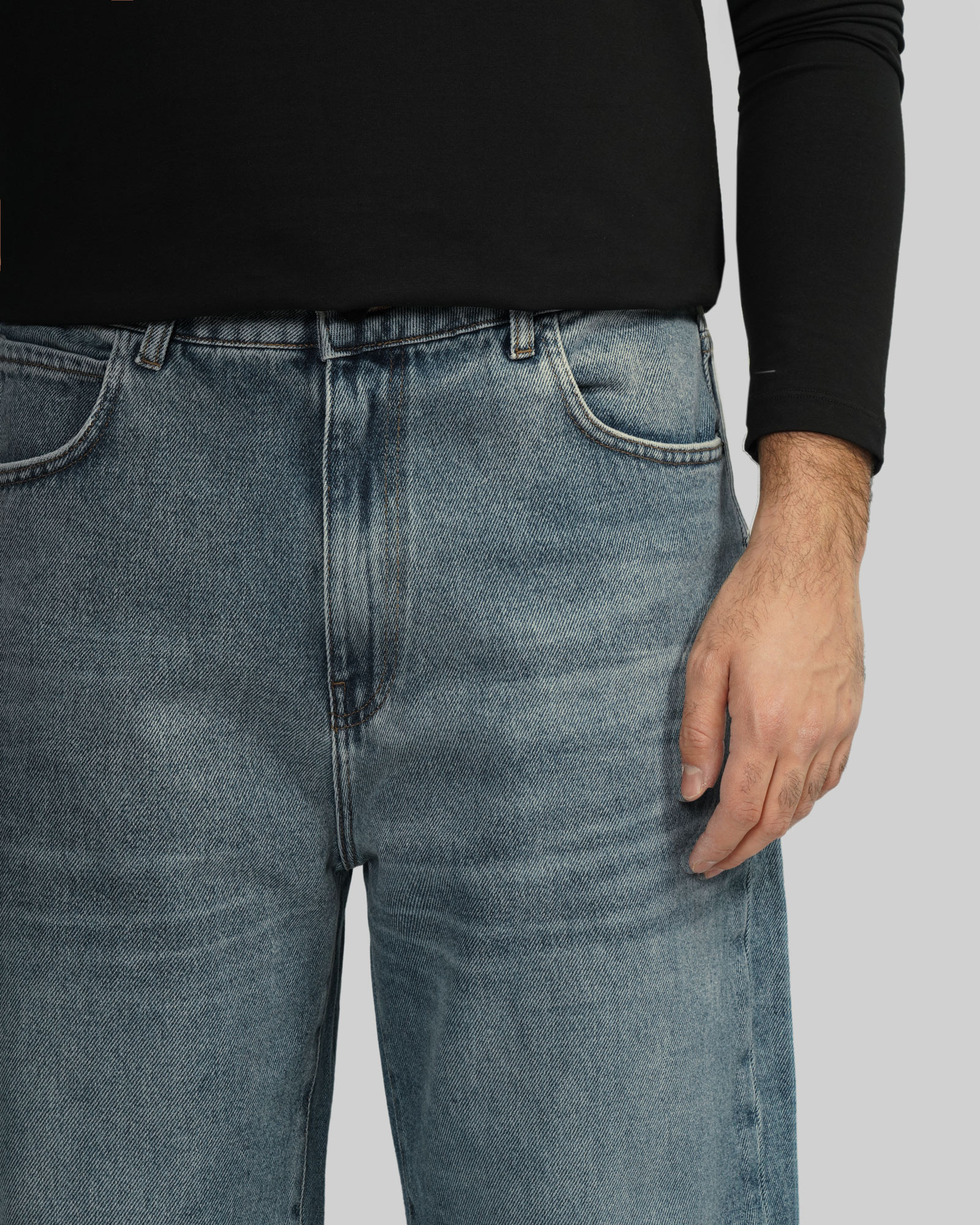 شلوار جین بگ (Baggy) ساده مردانه آبی 24424818