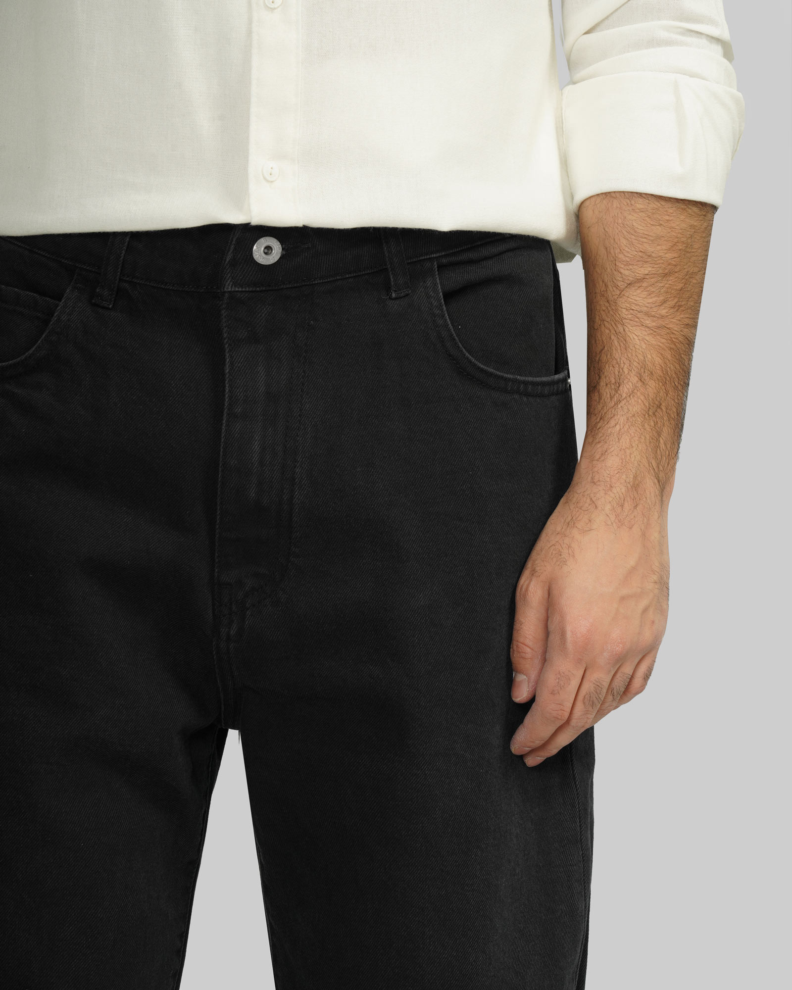 شلوار جین بگ (Baggy) ساده مردانه دودی 24424826