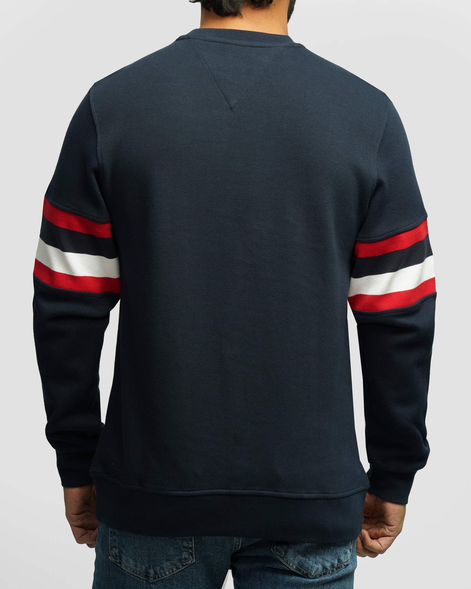 خرید و قیمت پلیور بافت یقه گرد طرح دار مردانه سرمه ای 84458147