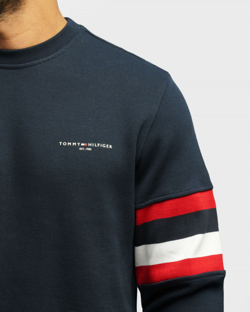 خرید و قیمت پلیور بافت یقه گرد طرح دار مردانه سرمه ای 84458147