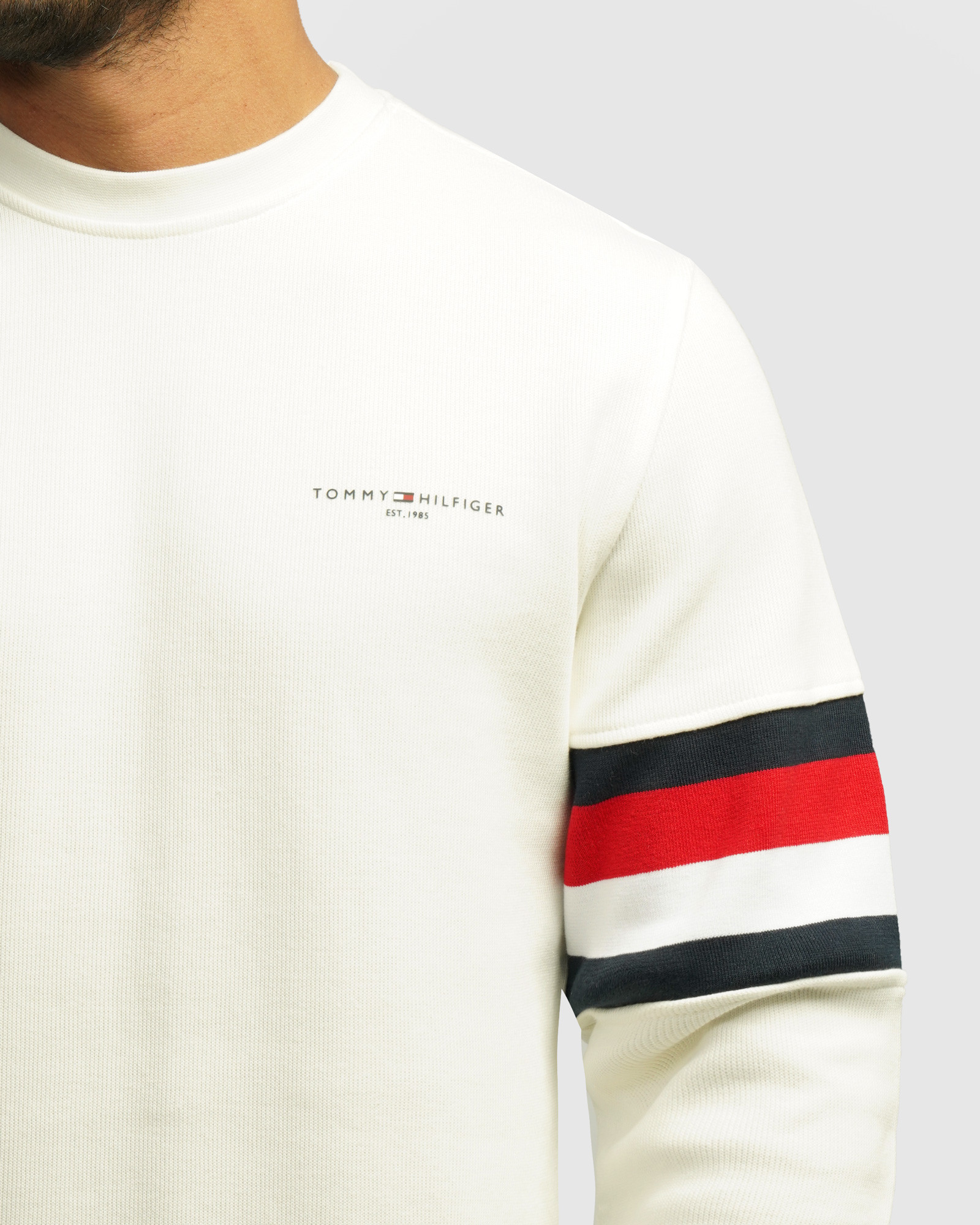 خرید و قیمت پلیور بافت یقه گرد طرح دار مردانه سفید 84458147