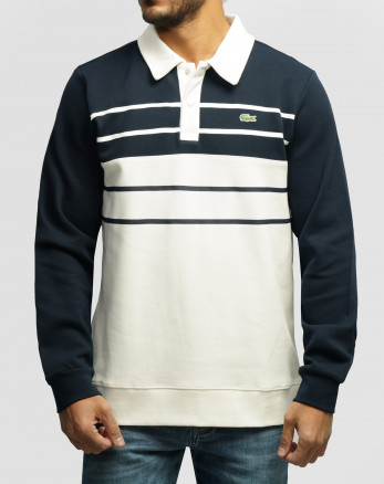 خرید و قیمت پولوشرت آستین بلند طرح دار مردانه سرمه ای 84486122