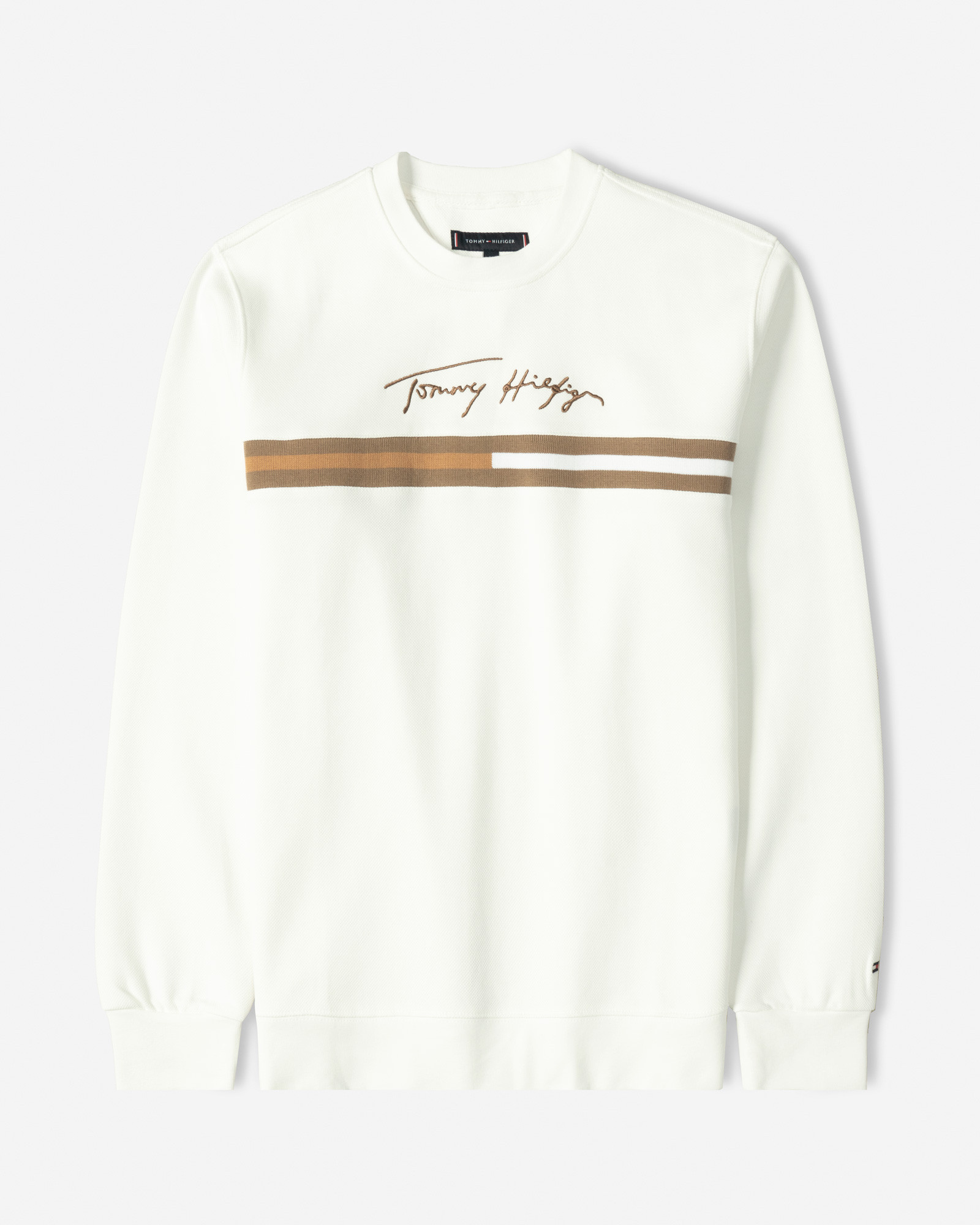 خرید و قیمت پلیور بافت یقه گرد طرح دار مردانه سفید 84458146