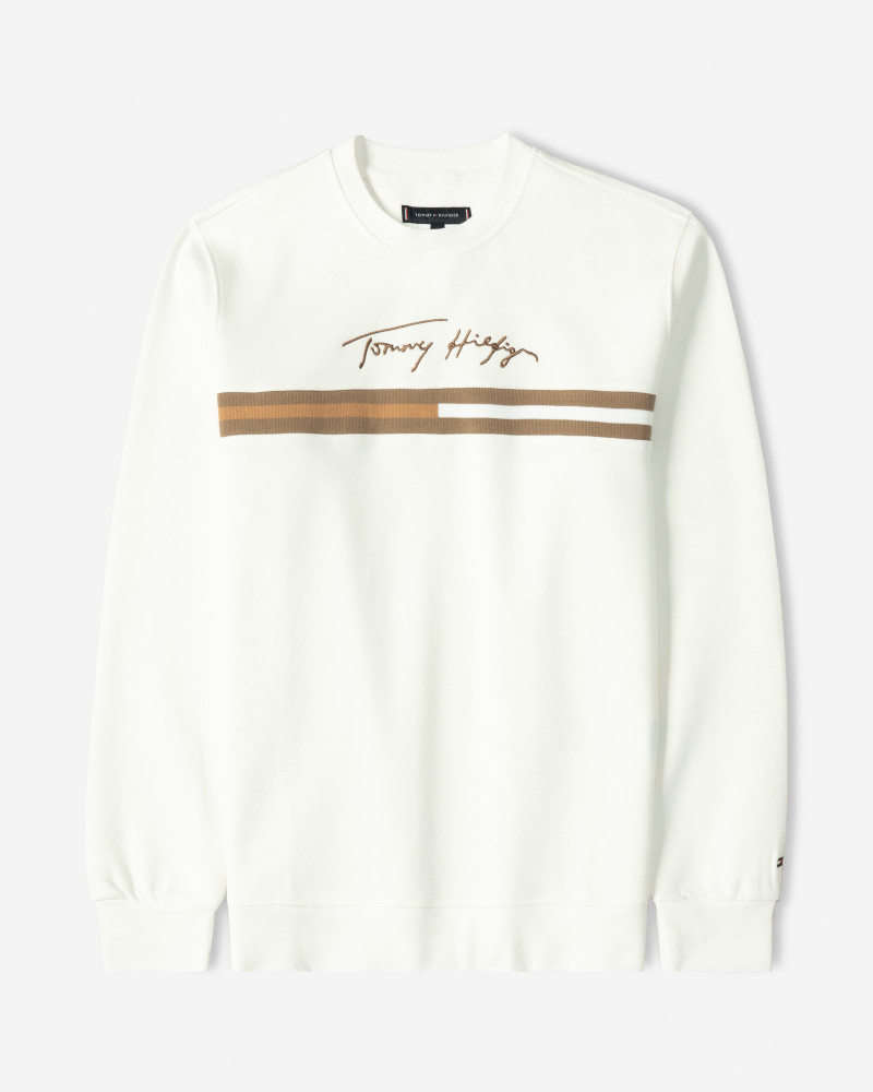 خرید و قیمت پلیور بافت یقه گرد طرح دار مردانه سفید 84458146