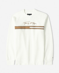 خرید و قیمت پلیور بافت یقه گرد طرح دار مردانه سفید 84458146