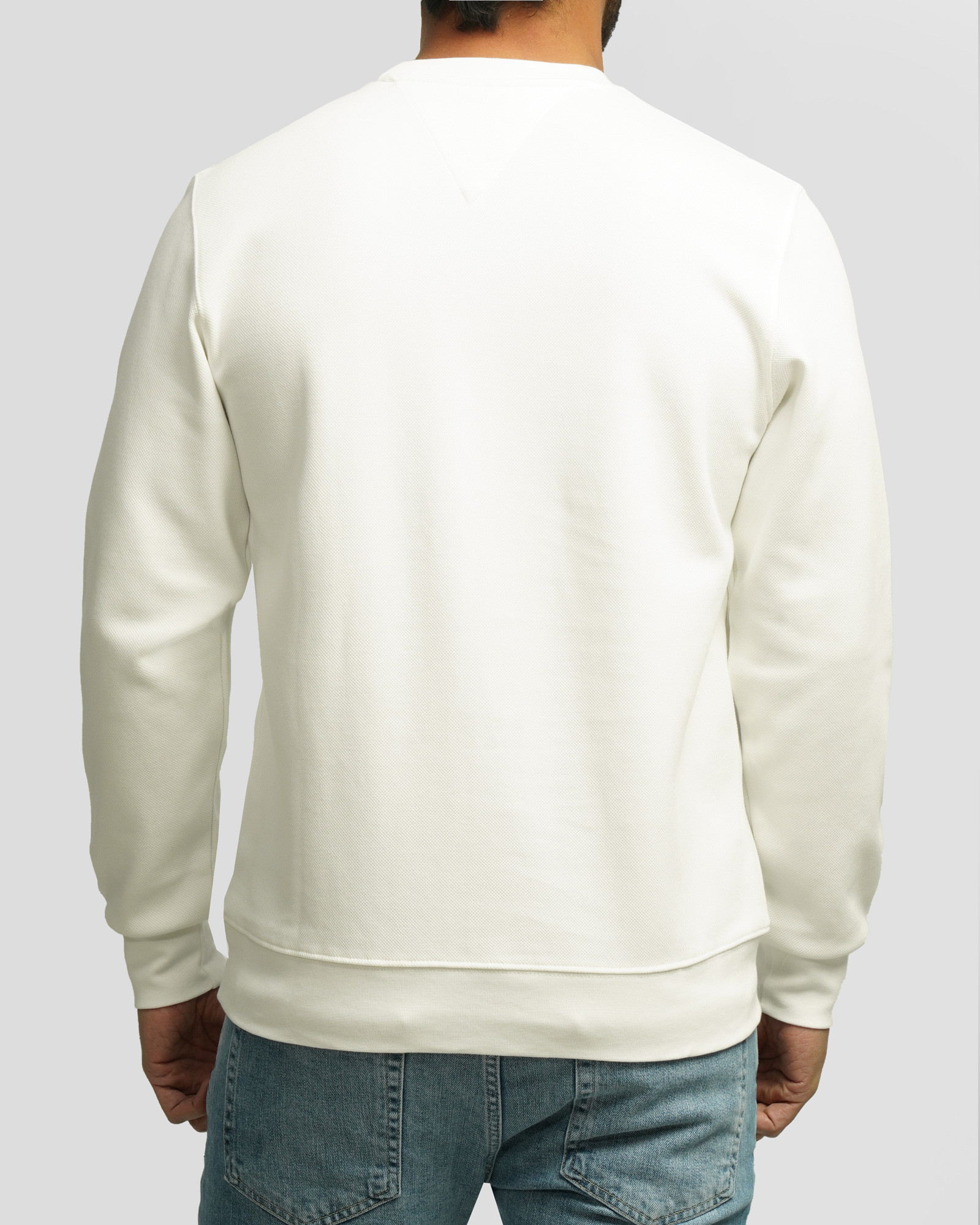 خرید و قیمت پلیور بافت یقه گرد طرح دار مردانه سفید 84458146