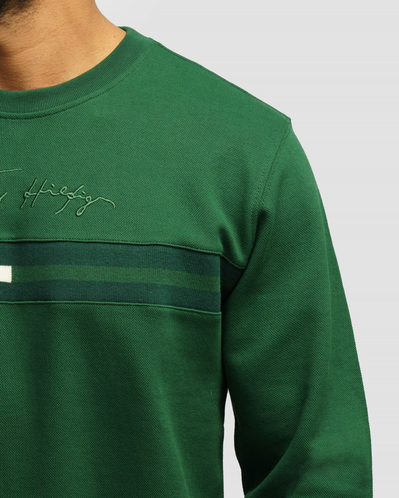 خرید و قیمت پلیور بافت یقه گرد طرح دار مردانه سبز 84458146