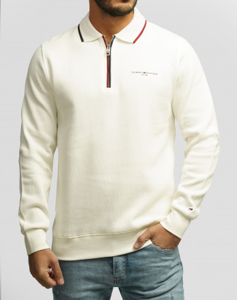 خرید و قیمت پولوشرت آستین بلند نیم زیپ مردانه کرم روشن 84486123