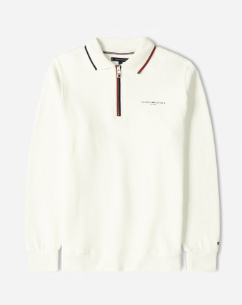 خرید و قیمت پولوشرت آستین بلند نیم زیپ مردانه کرم روشن 84486123