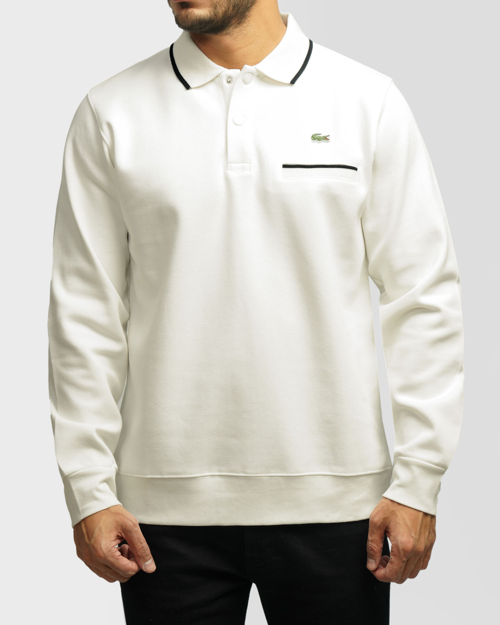 خرید و قیمت پولوشرت آستین بلند مردانه شیری 84486120