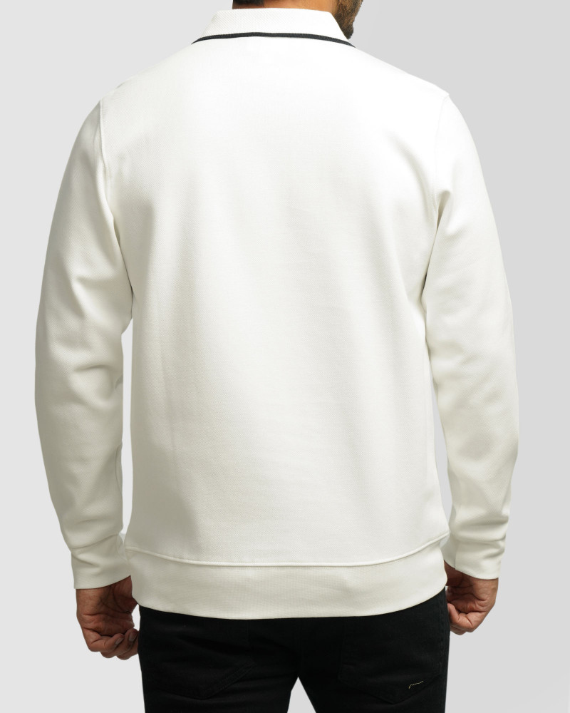 خرید و قیمت پولوشرت آستین بلند مردانه شیری 84486120