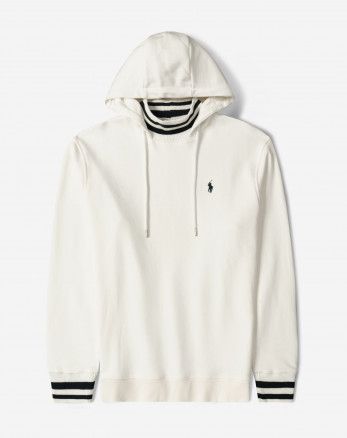 خرید و قیمت هودی کلاه دار طرح دار مردانه سفید 84471290