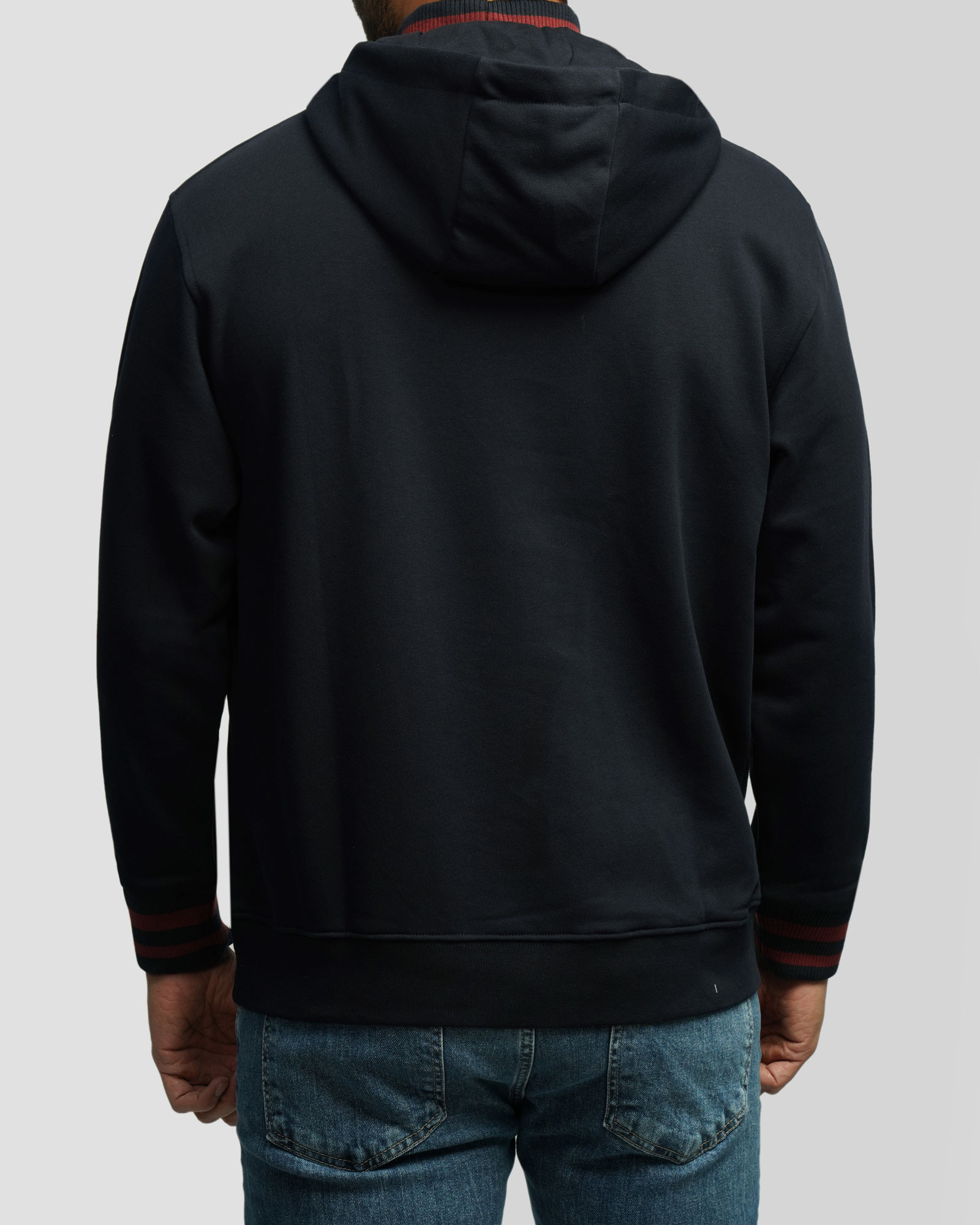 خرید و قیمت هودی کلاه دار طرح دار مردانه سرمه ای 84471290