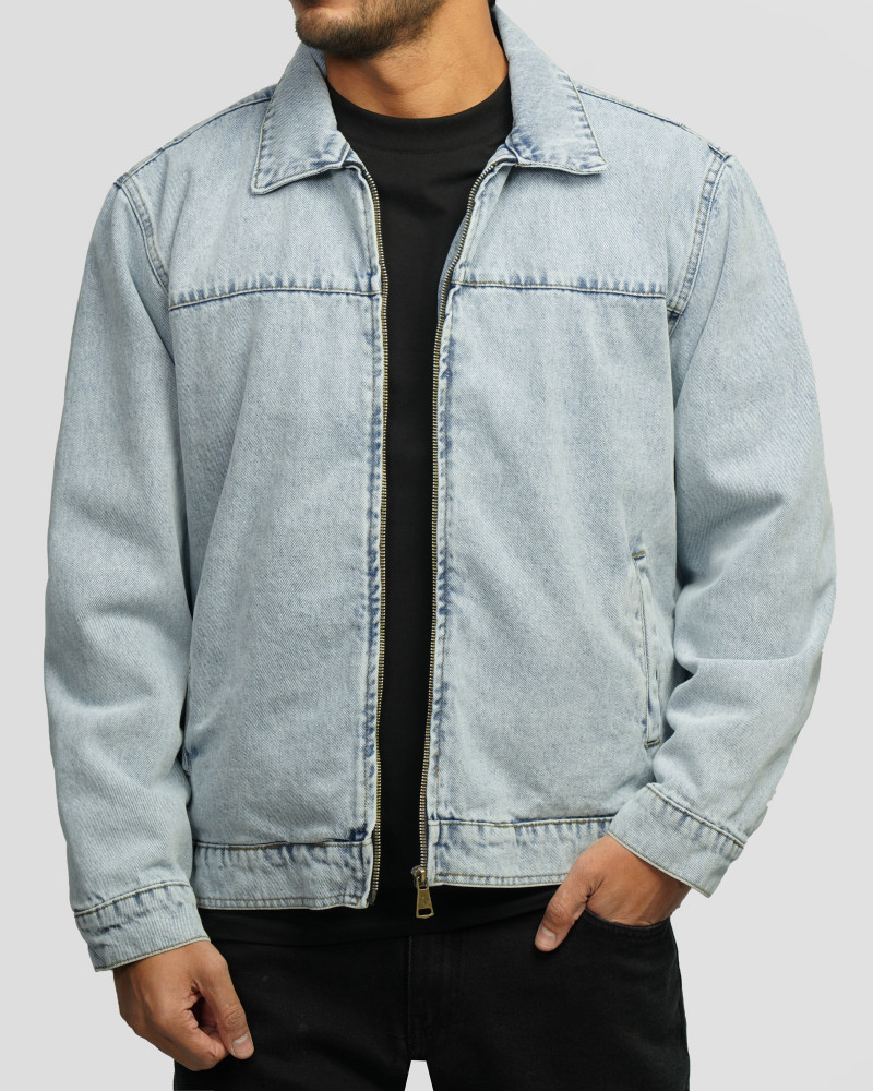 خرید و قیمت کاپشن جین آبی روشن 24478108