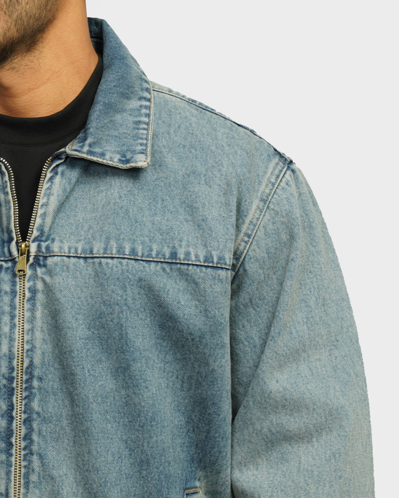 خرید و قیمت کاپشن جین آبی روشن 24478108