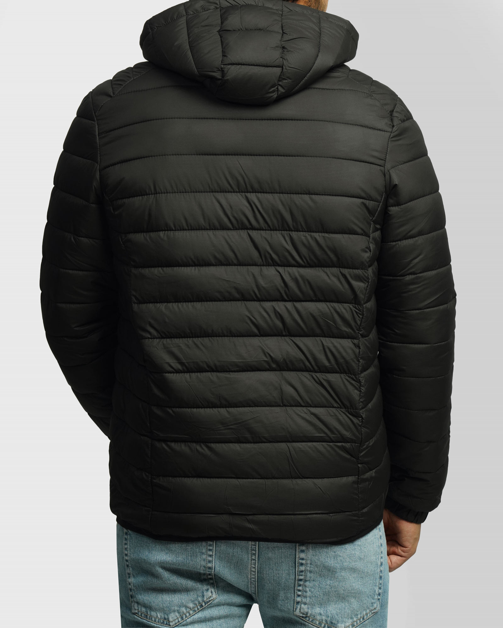 کاپشن مردانه کلاه دار خاکستری 24416402