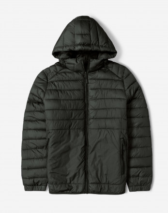 کاپشن مردانه کلاه دار سبز 24416402