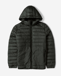 کاپشن مردانه کلاه دار سبز 24416402