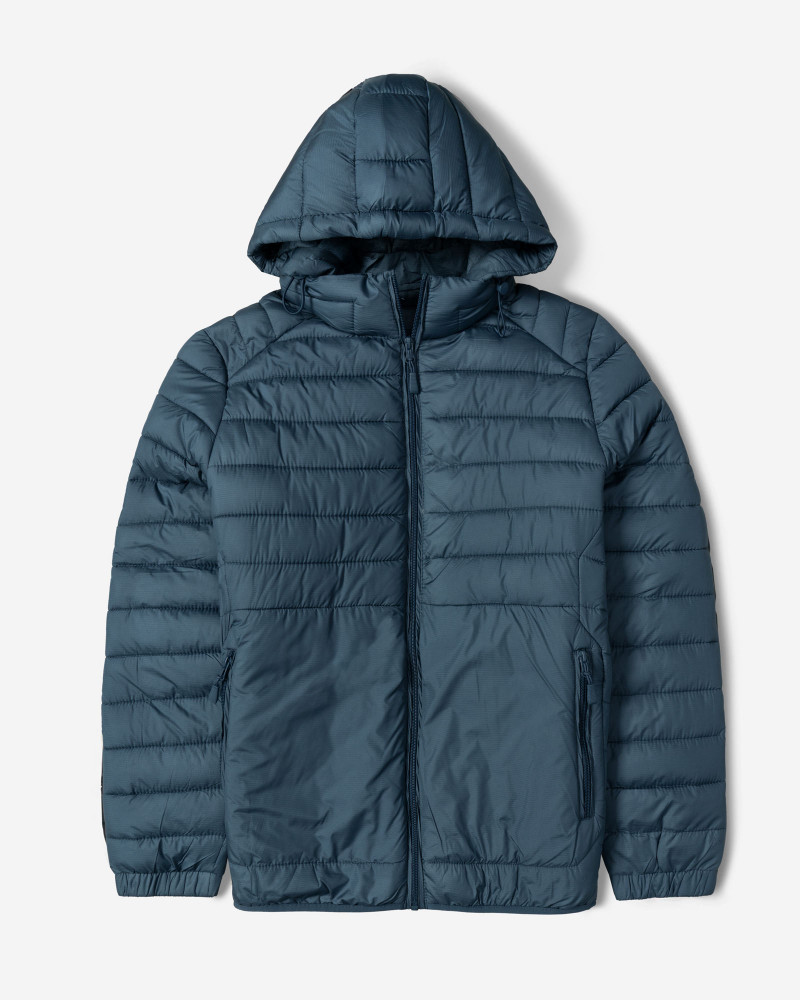 کاپشن مردانه کلاه دار آبی 24416402