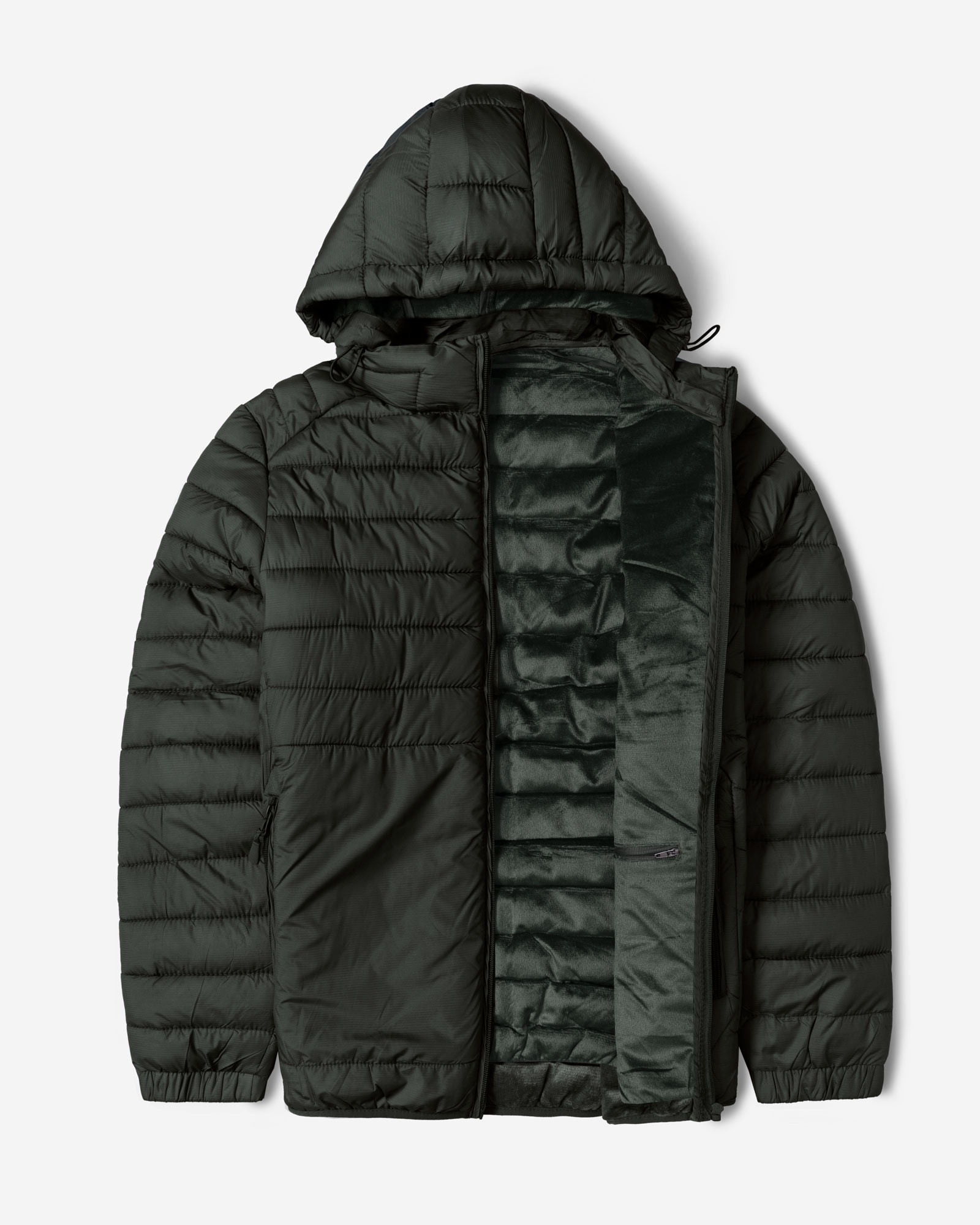 کاپشن مردانه کلاه دار سبز 24416402