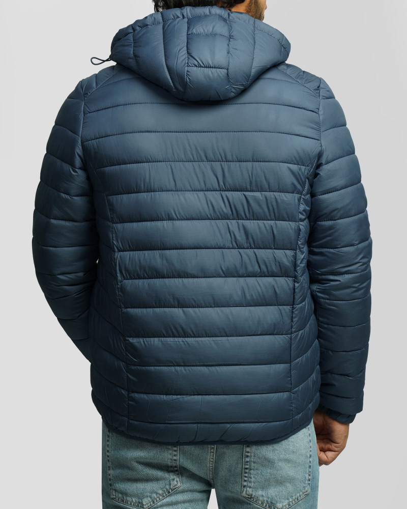 کاپشن مردانه کلاه دار آبی 24416402