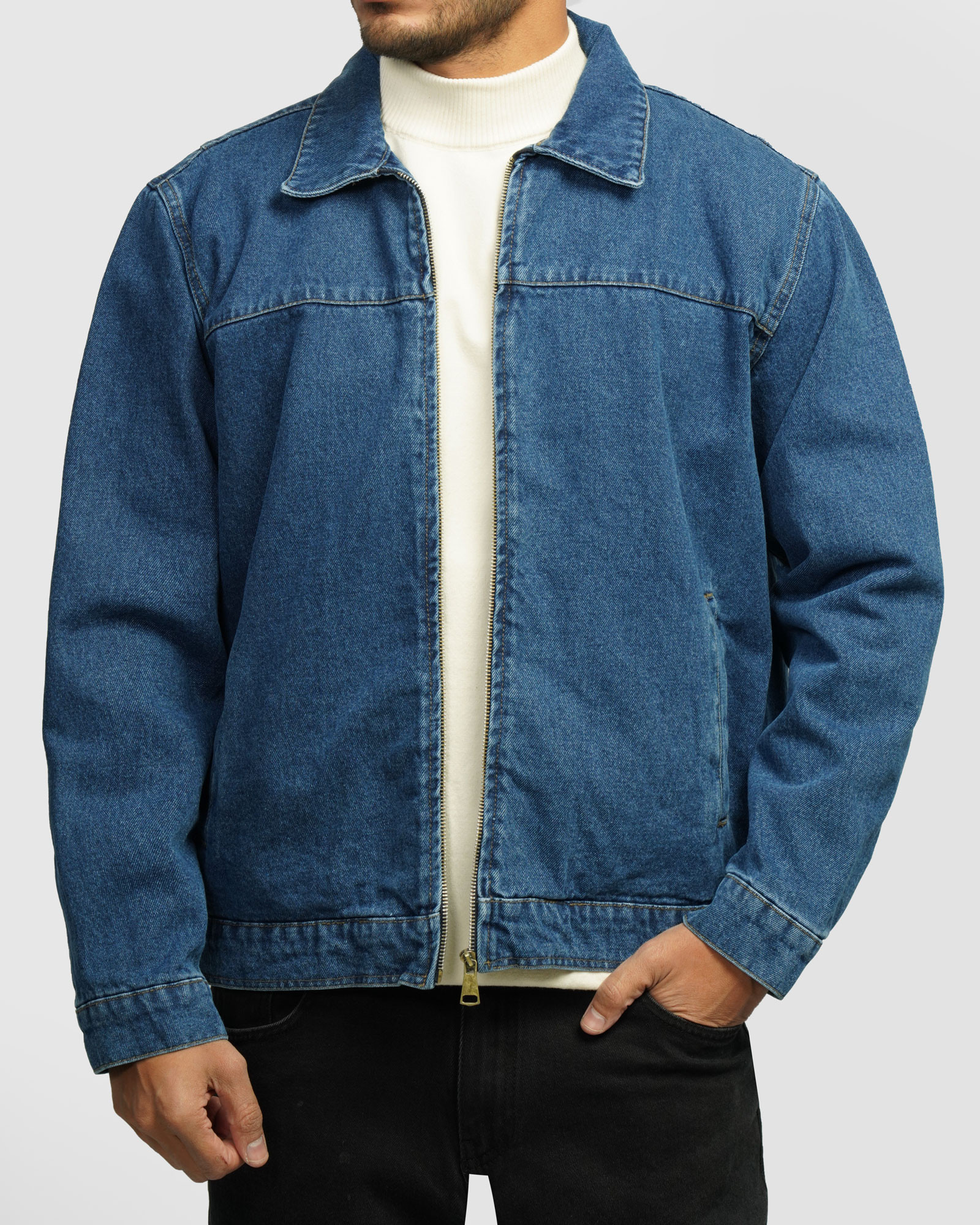 خرید و قیمت کاپشن جین آبی 24478108