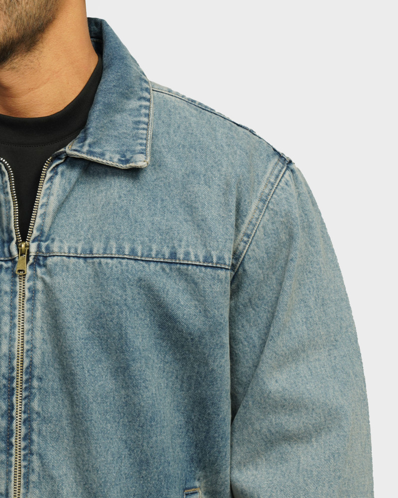 خرید و قیمت کاپشن جین آبی روشن 24478108