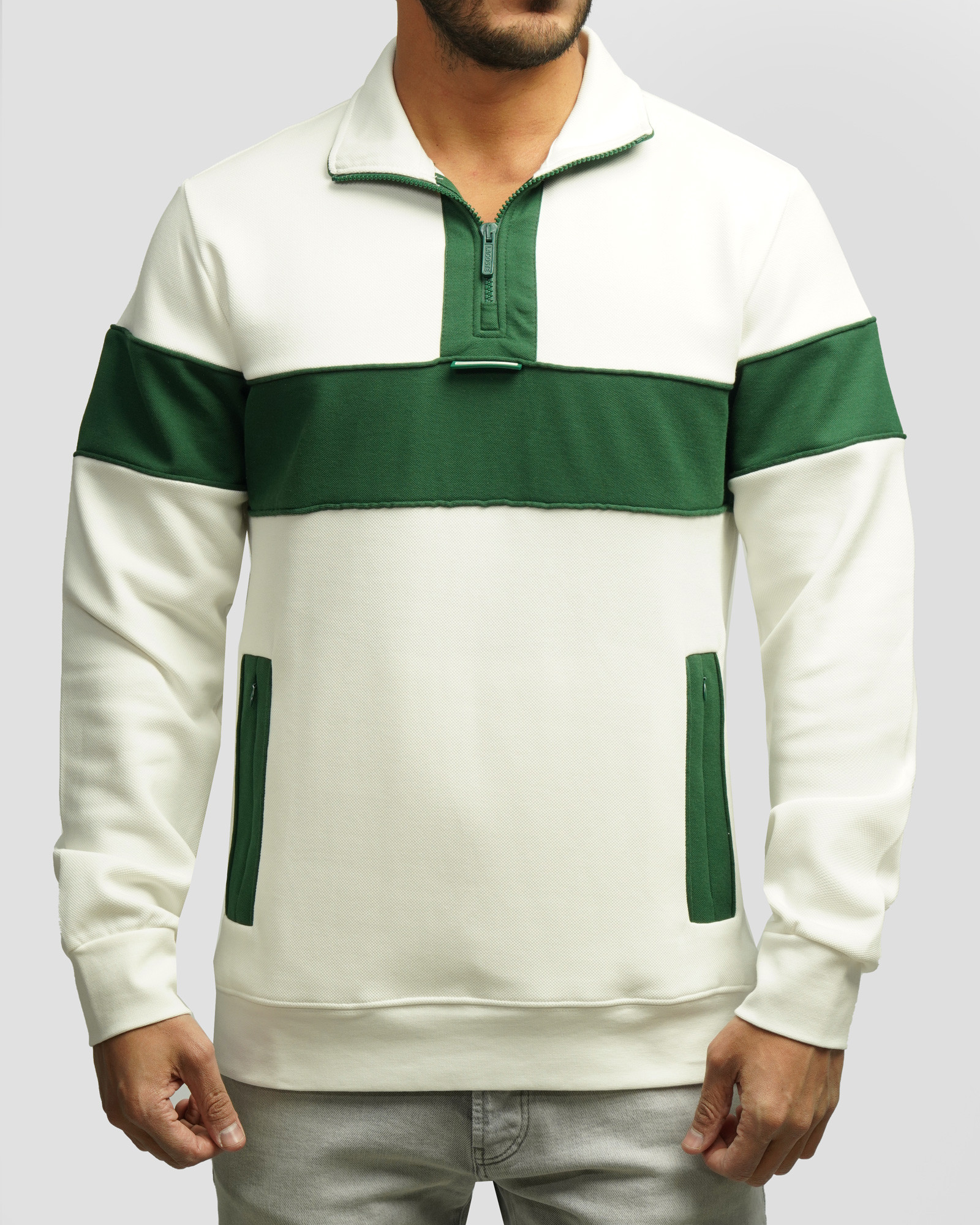 خرید و قیمت پلیور نیم زیپ مردانه سبز 84441144