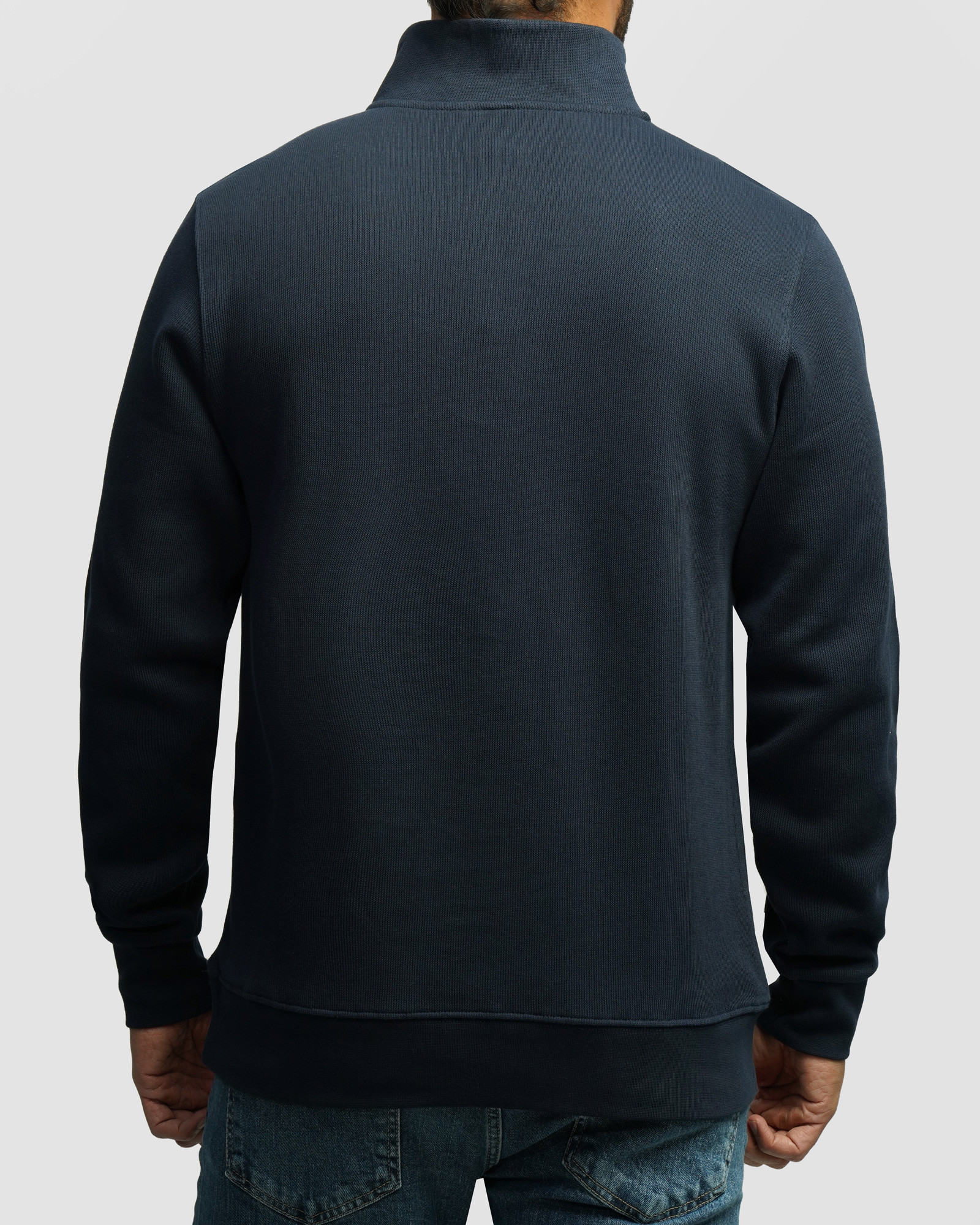 خرید و قیمت پولوشرت آستین بلند نیم زیپ مردانه سرمه ای 84486127