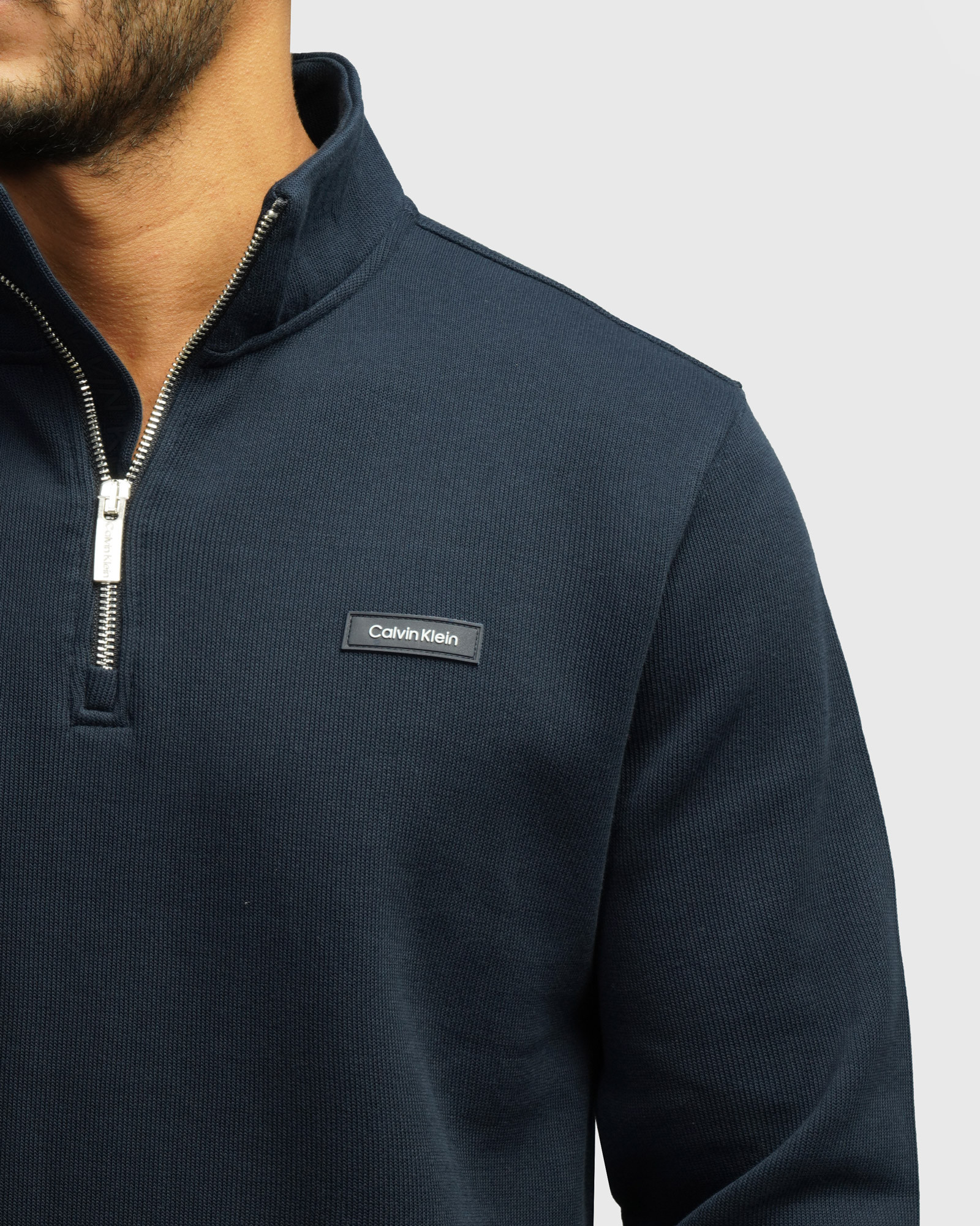 خرید و قیمت پولوشرت آستین بلند نیم زیپ مردانه سرمه ای 84486127