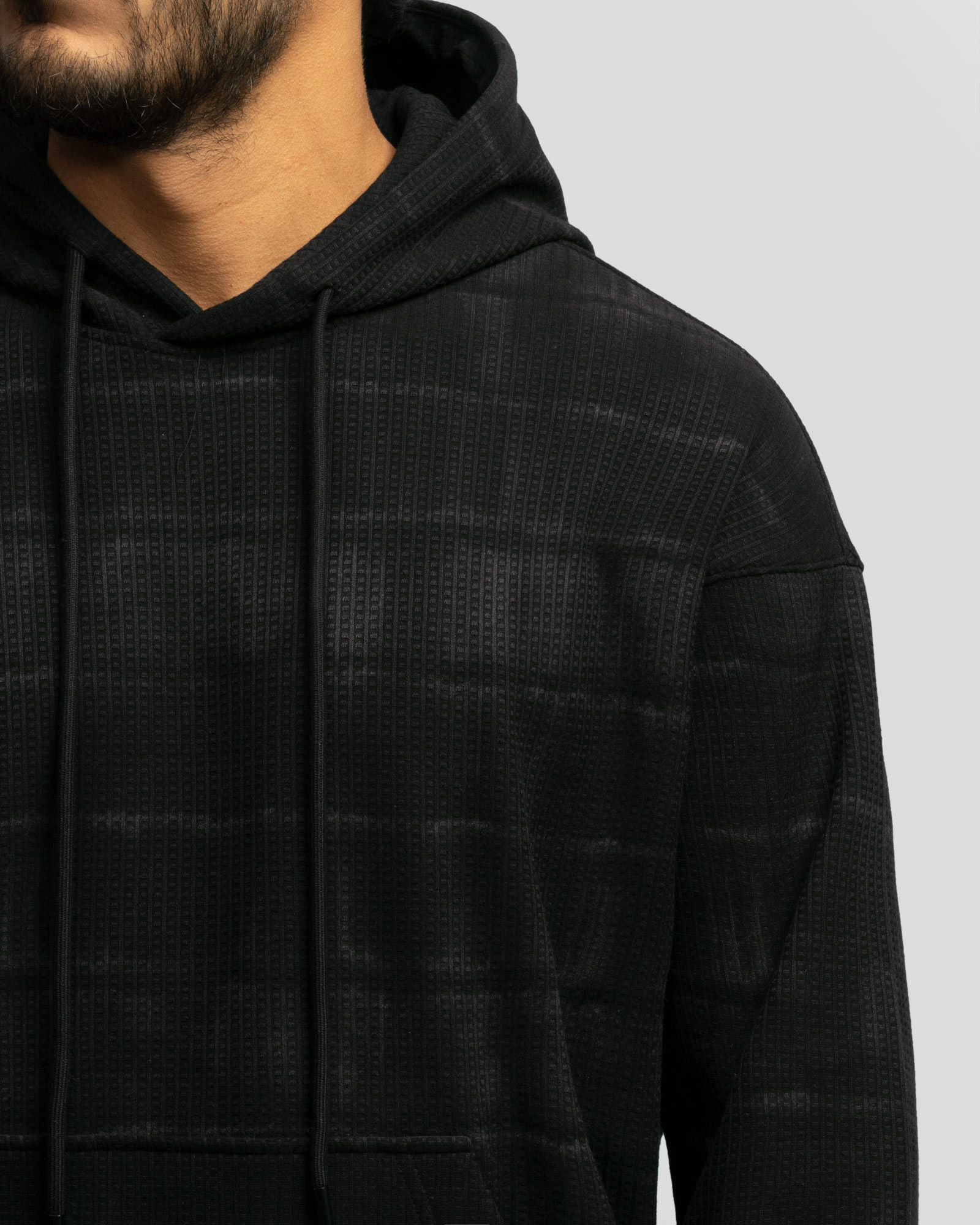 هودی کلاه دار طرح دار مشکی 24371273