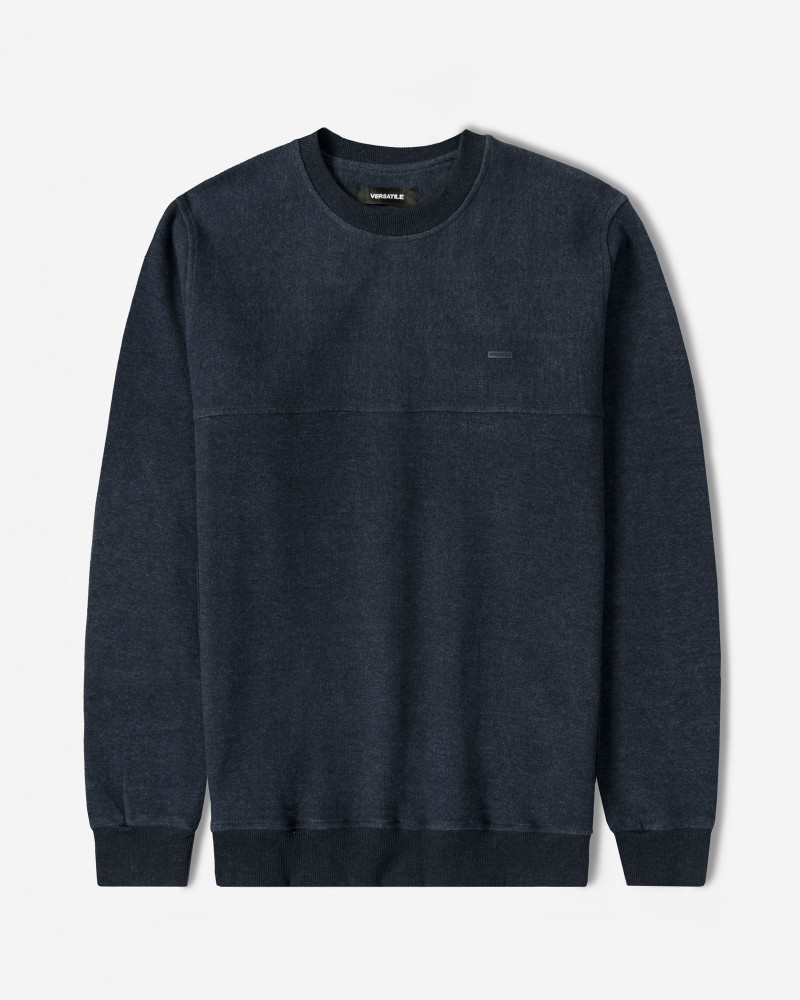 پلیور سلانیک مردانه یقه گرد سرمه ای 24456160