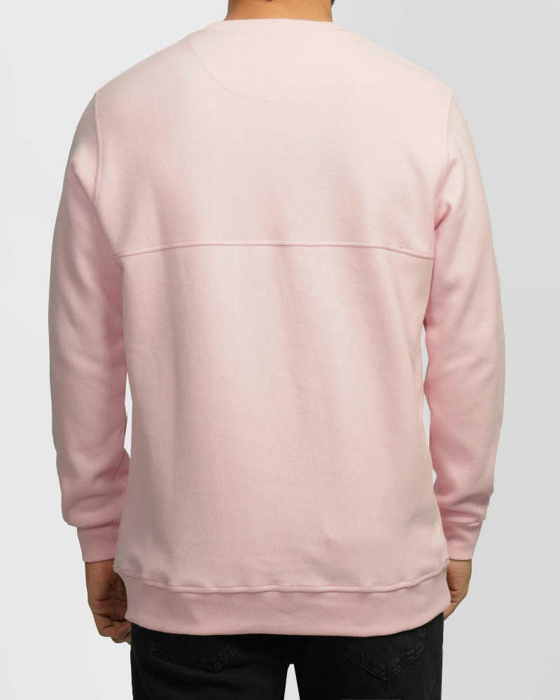 پلیور سلانیک مردانه یقه گرد صورتی 24456160