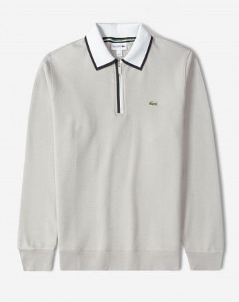 خرید و قیمت پولوشرت آستین بلند نیم زیپ مردانه طوسی 84486126