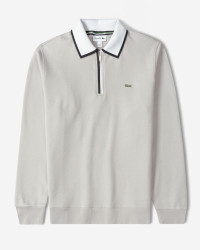 خرید و قیمت پولوشرت آستین بلند نیم زیپ مردانه طوسی 84486126