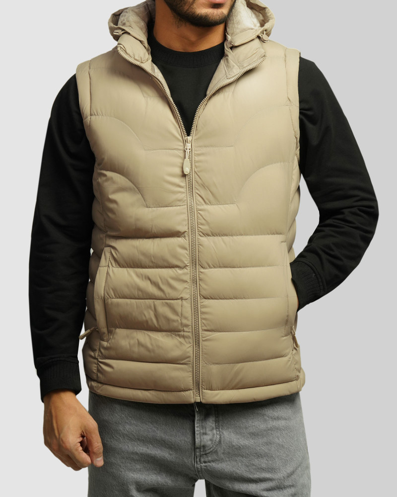 خرید و قیمت پافر مردانه کلاه دار کرم 23353156