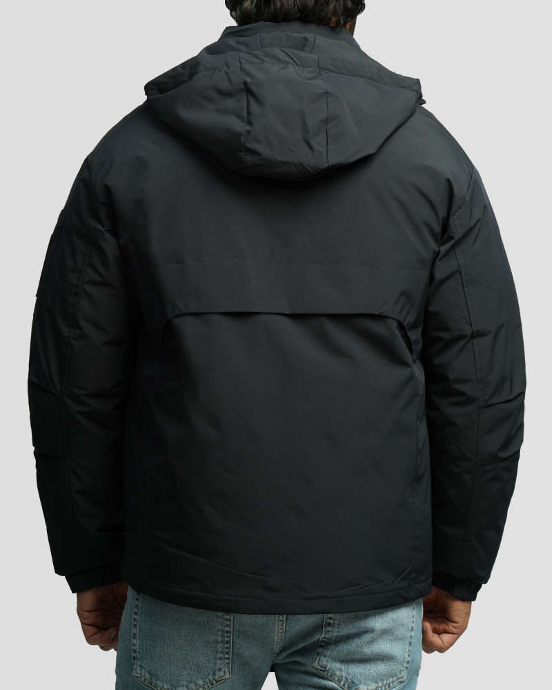 خرید و قیمت کاپشن مردانه کلاه دار سرمه ای 24416406