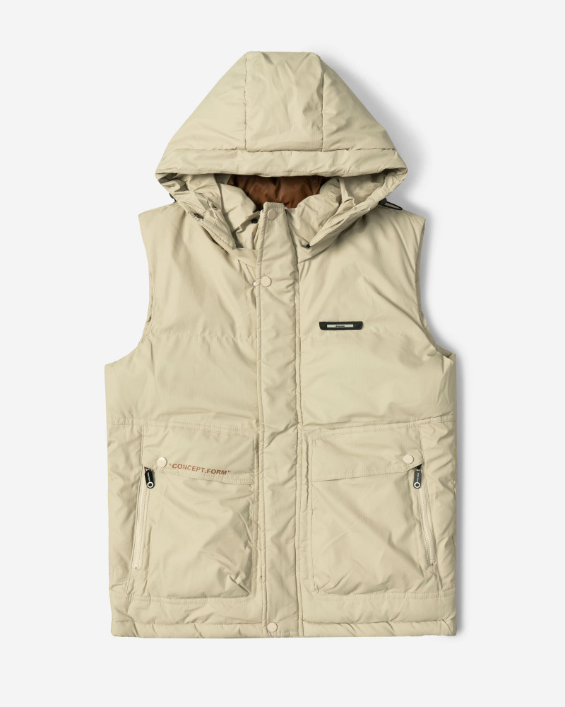 پافر مردانه کلاه دار کرم 24453187