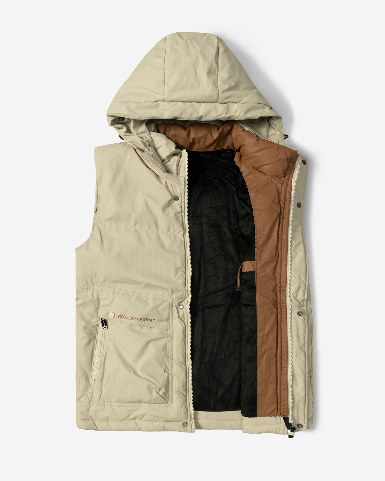 پافر مردانه کلاه دار کرم 24453187