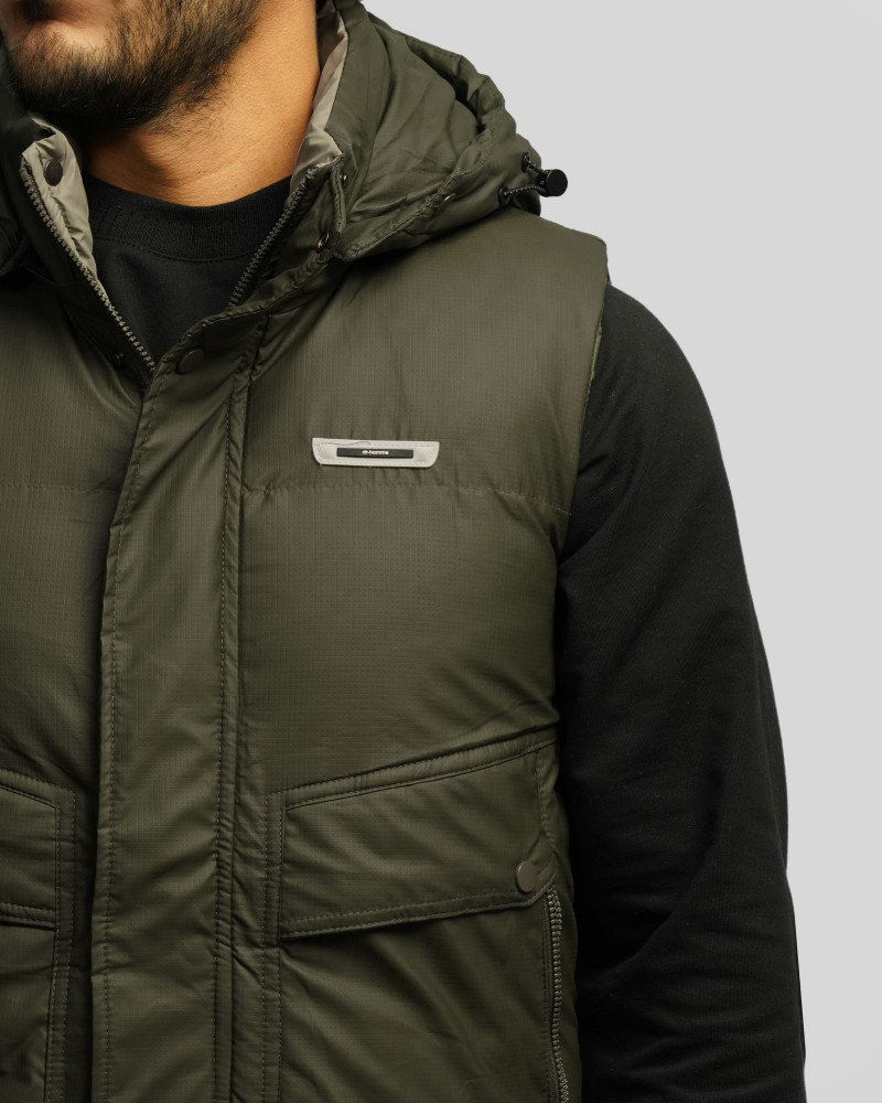 پافر مردانه کلاه دار سبز 24453187