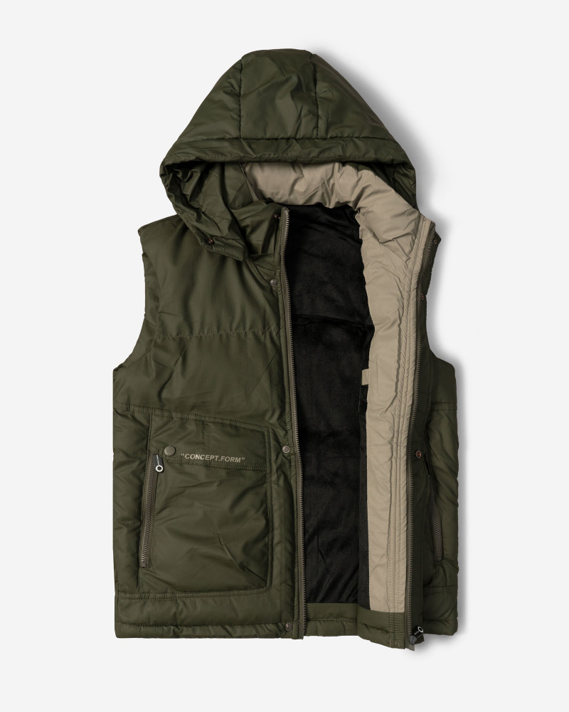 پافر مردانه کلاه دار سبز 24453187