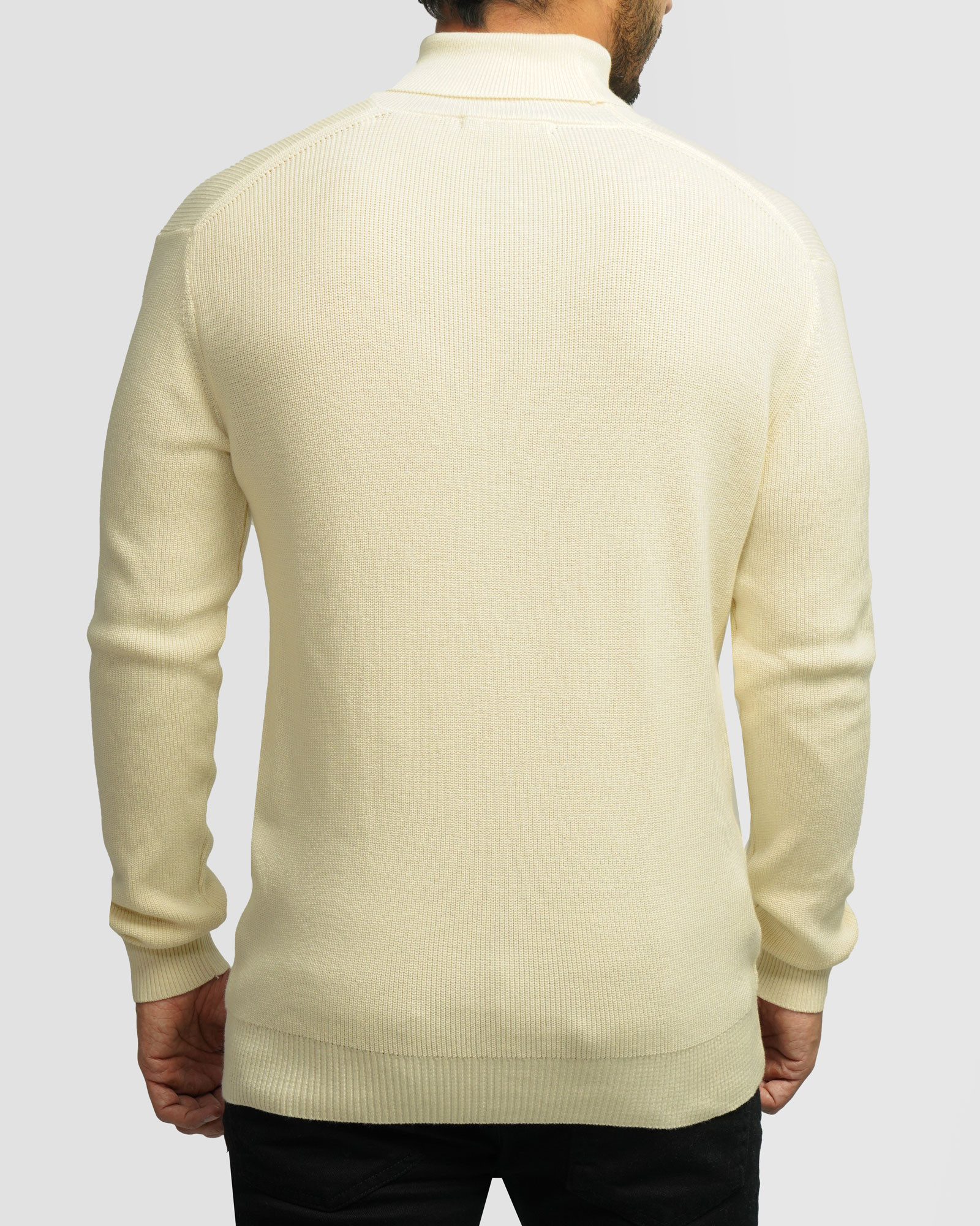 خرید و قیمت پلیور بافت یقه اسکی مردانه کرم 24479118