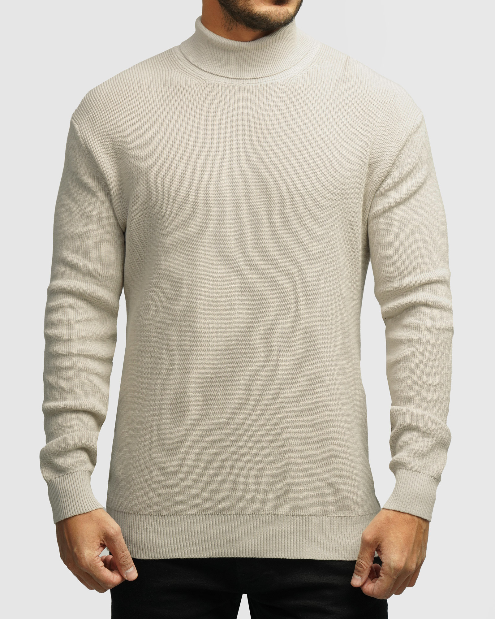 خرید و قیمت پلیور بافت یقه اسکی مردانه طوسی 24479118